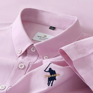 【新款熱賣】100%棉牛津紡襯衫男裝夏季新品純棉舒適透氣簡約純色親膚男士襯衣