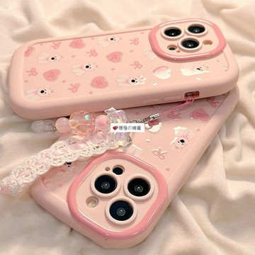 可開發票☆【臺灣精品】💕粉嫩小狗愛心適用華爲nova13/12手機殼p70/p60E可愛Mate60暢享70
