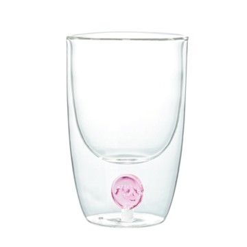 ZACCA 心心相印耐熱高棚矽雙層玻璃杯350ml(玻璃杯 咖啡杯 茶杯 耐熱玻璃杯 高硼矽玻璃杯 隔熱防燙杯 水杯 杯子)