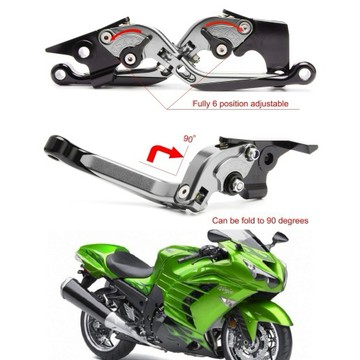 老虎摩托 KAWASAKI 川崎 ZX1400 2006~2017年車款 六段調整三截式省力煞車離合器拉桿