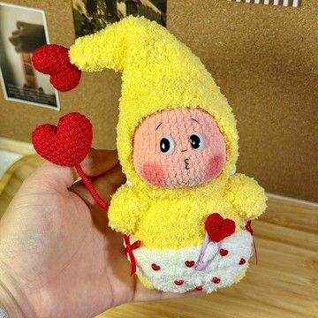 🔥新品🔥絨絨線diy手工鉤針編織小恐龍星星人毛絨公仔材料包鑰匙扣包掛飾可愛吊墜 娃娃掛件 diy毛線材料包