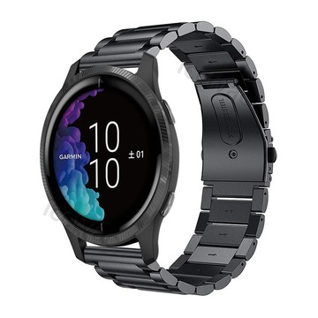 適用佳明Garmin venu 2不銹鋼三株錶帶Venu 2S三珠金屬錶帶