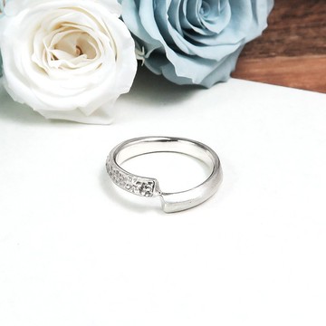 純銀刻字 晝夜銀戒 白晝 情侶款女戒 女生戒指