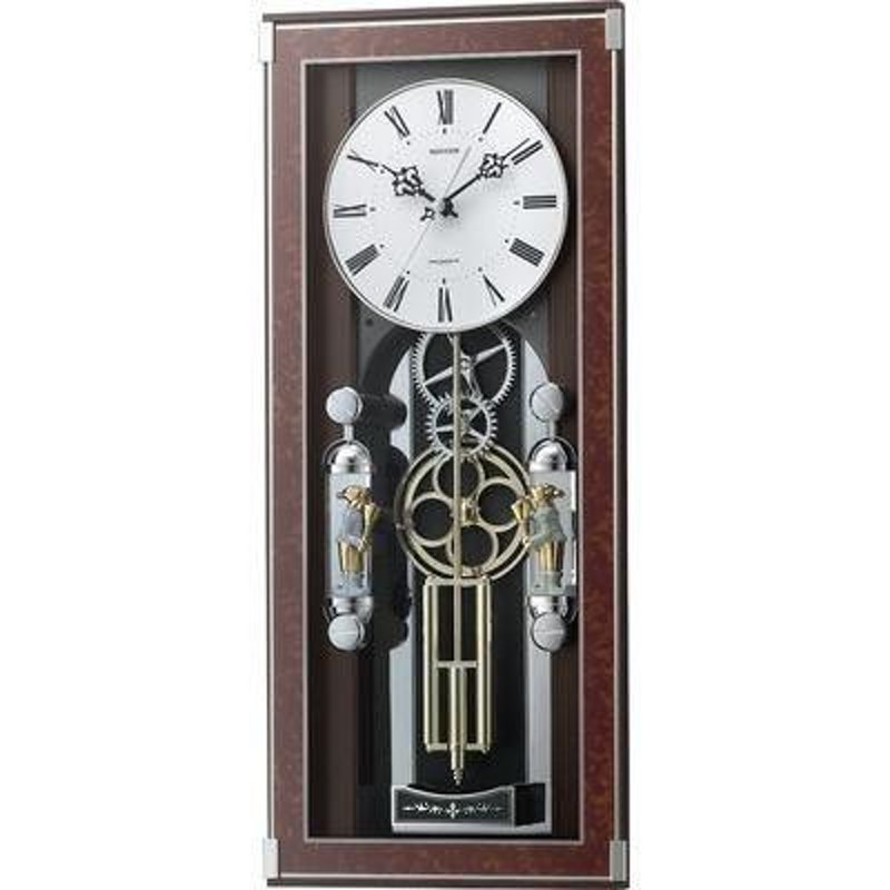 【美品】 RHYTHM VITANT 掛け時計 振り子時計 4MN408JA 未使用保管品 美品 RHYTHM VITANT 掛け時計 振り子時計 4MN408JA