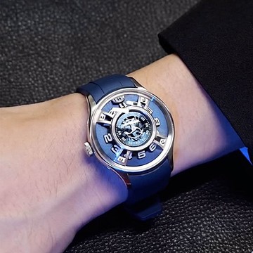 OBLVLO 歐弗洛  引力之輪系列腕表-海洋藍