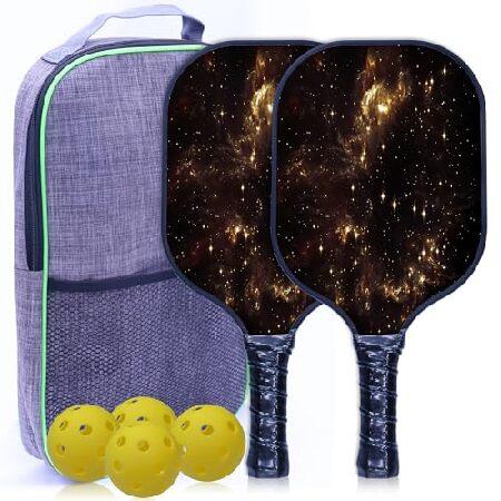 Pickleballs Paddles Set of 2, Pickleballs Set with Pickleballs