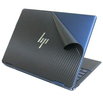 EZstick HP Spectre x360 14-ef 14-ef2048TU 黑色卡夢膜機身貼 (DIY包膜)