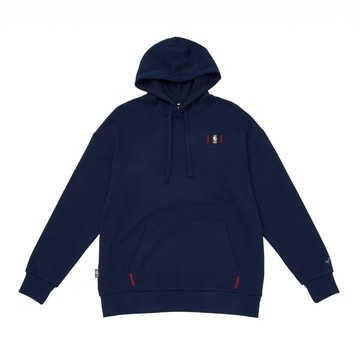 【NBA】落肩貼布帽T_NBA 連帽上衣 男女款 深藍色-3455105180