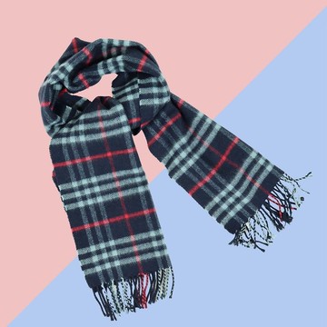 Burberry 格紋羊絨圍巾 – 01077