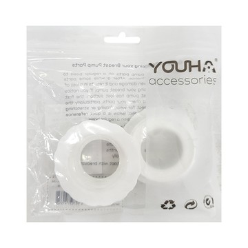 YOUHA 優合 吸乳器專用配件 標準奶瓶轉接環2件組 6.5 x 6.5 x 2cm  白色  1組