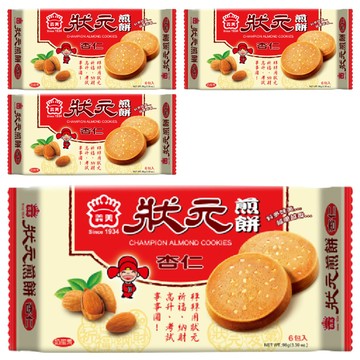 義美 狀元煎餅 杏仁口味  96g  4包