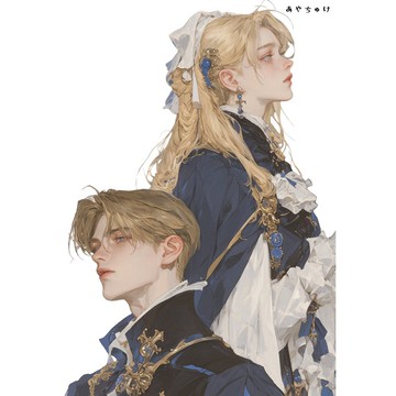 【2 月新品 3】07-113-0024 人物貼紙 兩人 奇幻風格