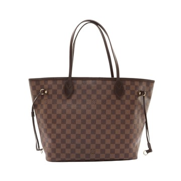 LOUIS VUITTON LV 路易威登 Neverfull MM 手提包 棕色 棋盤格帆布 N51105 【二手名牌BRAND OFF】