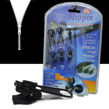 萬能拉鏈頭 6入 立即修理拉鍊 拉鍊頭 萬用拉鍊頭 換拉鍊 工具 修復拉鍊【DN290】  123便利屋