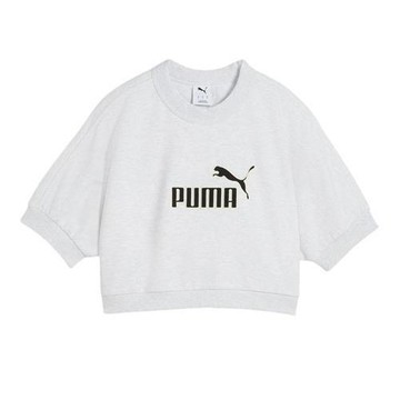 Puma 短版短袖上衣 女裝 Rosé同款 亞規 灰 63664505