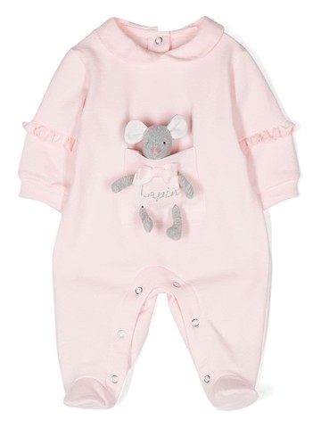 Lapin House - removable-toy cotton onesie - kids - Cotton - 6 mth - Pink