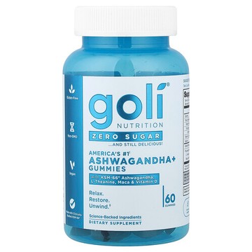 Goli Nutrition, 南非醉茄+ 軟糖，60 粒軟糖