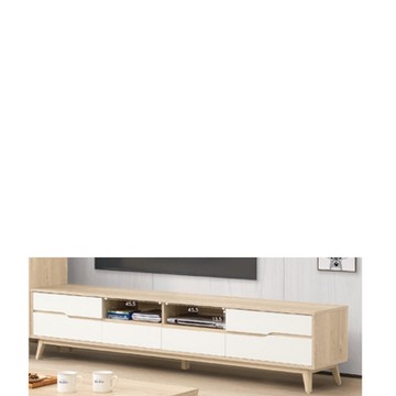 AS DESIGN雅司家具-肯尼原木雙色7尺展示櫃-212.2*40*48.2cm