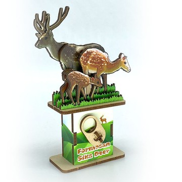 Fuumas｜立體可動木質拼圖－台灣梅花鹿