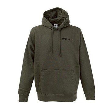 胖達）NIKE PSG NSW CLUB HOODIE 長袖 刷毛 帽T HM2888-325 軍綠 男