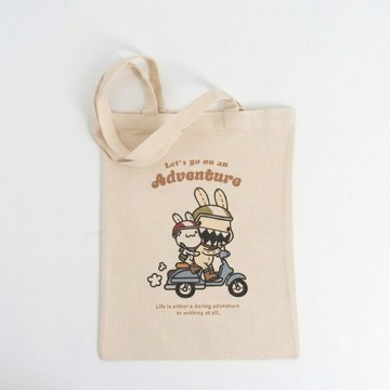 Foufou Bunny 胚布包-機車探險(白)