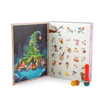 法國 Moulin Roty 米努奇卡斯 聖誕倒數故事投影禮盒