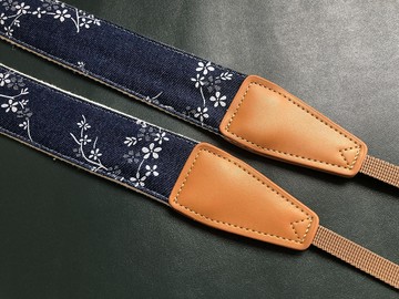 簡單的牛仔純手工通用加長相機背帶適合單反微單camera strap