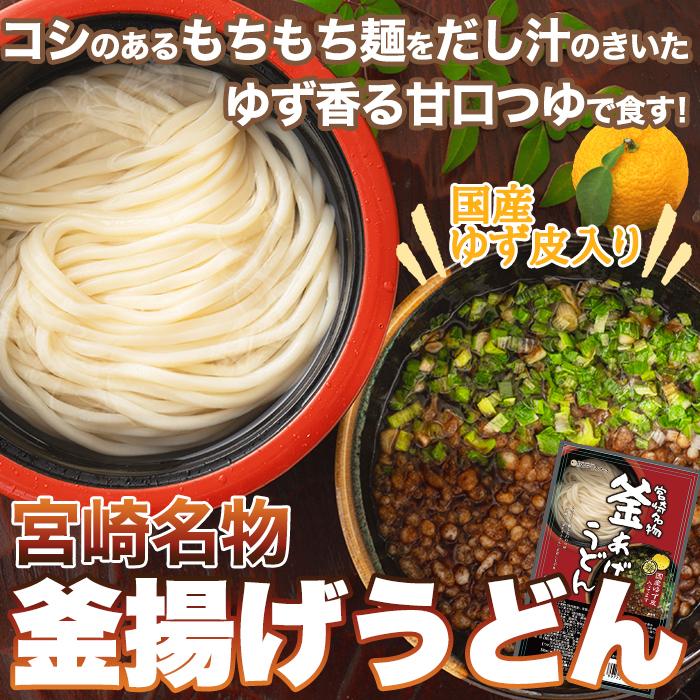 もちもちの麺をゆず香る甘口つゆで食す！宮崎名物釜あげうどん6食セット