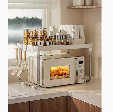 微波爐置物架 家用多層 臺面烤箱架子 桌面分層 調味品廚房收納