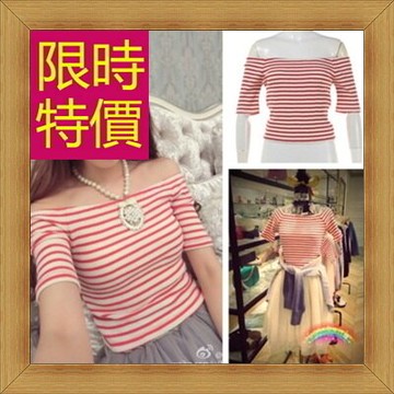 現貨+預購 T恤 短袖露肩裝-性感流行純棉質女短版上衣55a58【獨家進口】【米蘭精品】