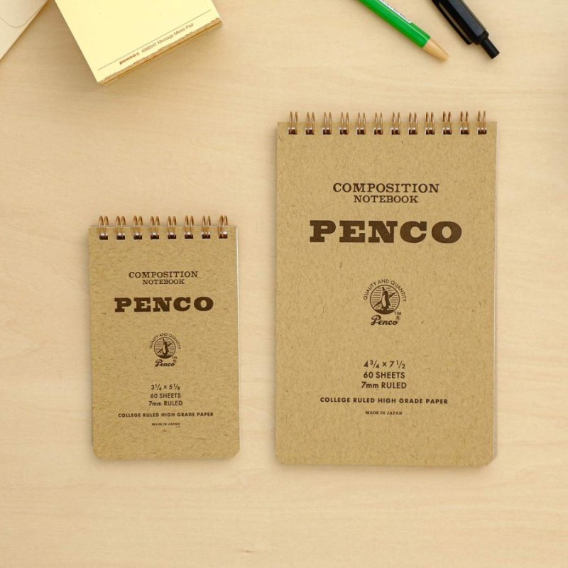 ノート ミニサイズ penco ペンコ コイルノートパッドS 縦開き たて ダブルリング 7mm 罫線 リングノート メモ帳 横罫 文房具 文具  おしゃれ 可愛い ビジネス LINEショッピング