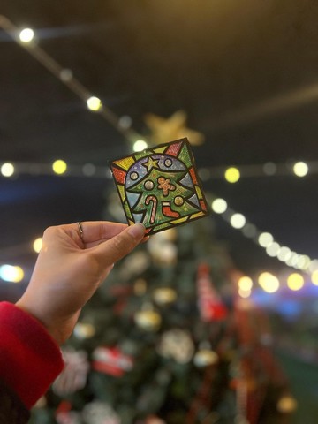 日本光雕畫(聖誕樹)