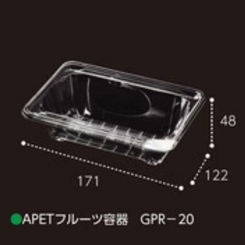 屋号必須 ぶどうパック APETフルーツ容器 GPR-20 171×122×48mm 1ケース2000枚入 エフピコチューパ