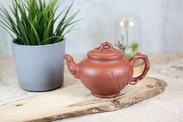 【送禮好物】梅報春 鐵皮朱泥 宜興紫砂 彭全中助工製 340ml