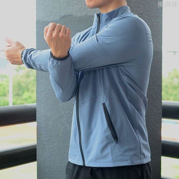 春秋季新款運動健身外套男士寬松拉鏈速干透氣外穿潮流訓練休閒
