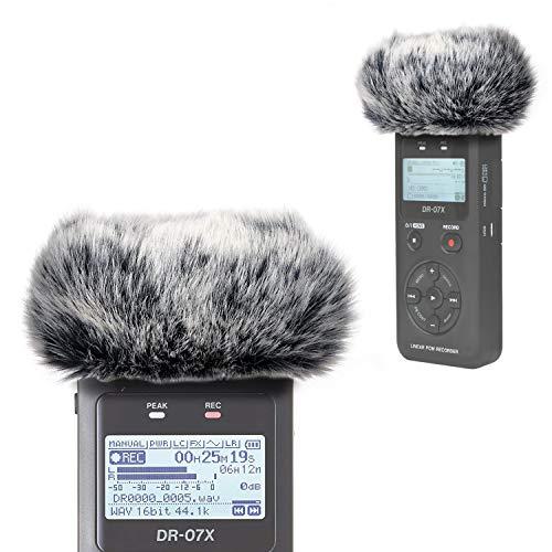 YOUSHARES DR07X ウインドスクリーンマフ Tascam DR-07X DR-07MKII ポータブルデジタルレコーダー用 DR07X マイク風防 人工毛皮 ウィンドマフ