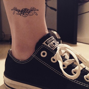 OhMyTat 小天使之翼 Little Angel Wings 刺青圖案紋身貼紙 (2張)