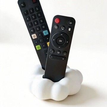 🛒臺灣24h🌳雲朵造型雙槽遙控器底座3D打印桌面收納ins風客廳家居裝飾擺件