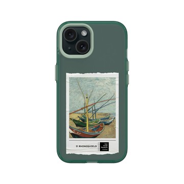 iPhone 15 Clear 憂墨綠 - Van Gogh Museum - 聖馬迪拉莫海邊的漁船
