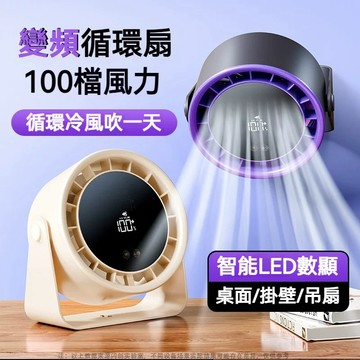 隔日達 二合一涼感循環風扇 桌面風扇 掛立兩用USB直插風扇 100檔可調節 超靜音可定時 空調風扇 壁掛風扇 小型風扇