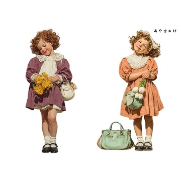 【4 月新品 1】08-121-0231 人物貼紙 春日復古