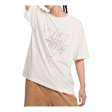 (WMNS) Nike Sportswear Oversize T-Shirts 'White Silver'