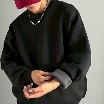 JaVa 圓領大學踢 後標誌 雙面 長袖 上衣 日本代購 95024765