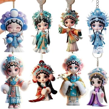 🔥台灣出貨🔥2D戲曲風掛件 亞克力掛件 掛件 國風優雅吊飾 吊飾 亞克力鑰匙扣 學生情侶 書包掛件 鑰匙圈 交換