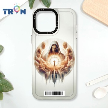 TRON IPhone 16 Pro Max 耶穌聖光 防摔太空載具殼 透黑 軟硬 手機殼