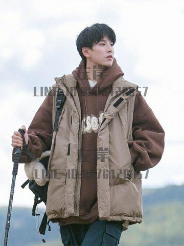 多功能立領馬甲棉服男秋冬季加厚日系機能寬松無袖坎肩棉衣外套潮【雲木雜貨】