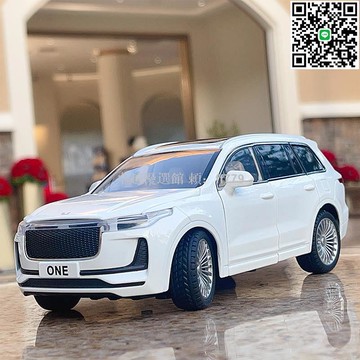 【卓越優選館】1/24 理想ONE合金車模型 新能源仿真車 聲光回力玩具 車載擺件 兒童收藏禮物 男孩成人汽車模型