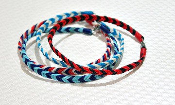 手編蠶絲蠟線素款 <魚尾巴> ((腳鍊款)) //可以自選顏色//