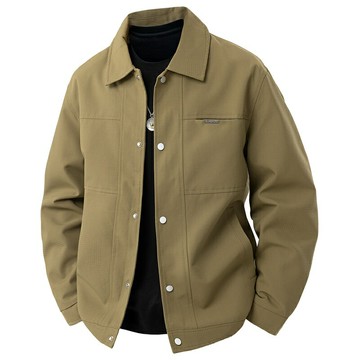 【巴黎精品】現貨+預購 美式工裝外套立領夾克薄外套秋冬商務簡約上衣大碼休閒男裝-時尚男外套2色a1lc81