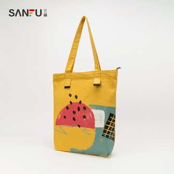 三福包包女街潮系列立體印花休閑挎包潮流單肩包時尚包440604